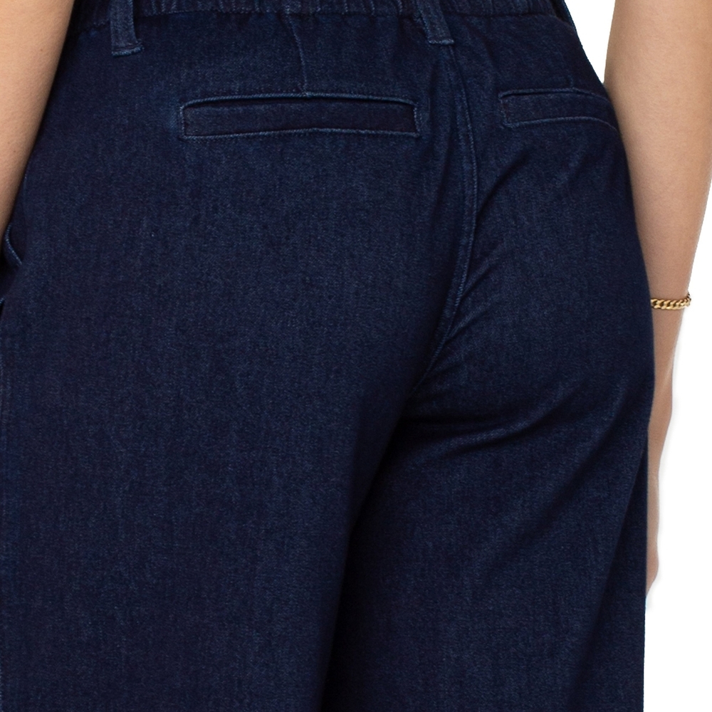 Liverpool Petite Wide Leg Denim Cargo‎ Crop Size 4/27 - Picture 3 of 9